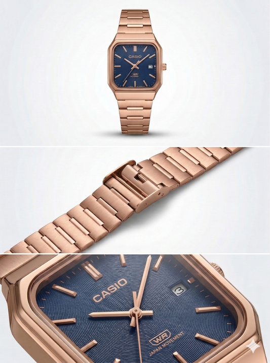 Rose Gold Geometric Minimalist Watch