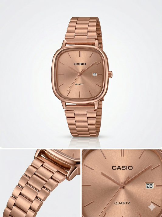 Midnight Executive – Rose Gold Cushion Case Watch