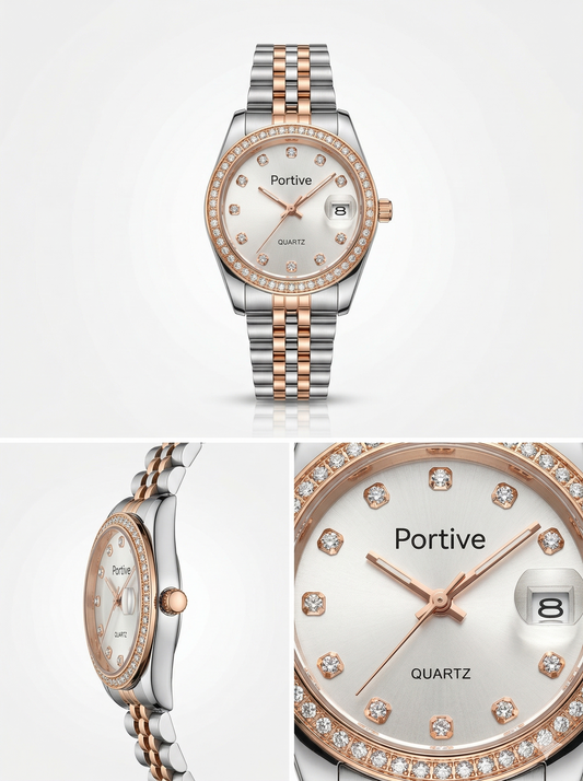 Portive Jubilee Crystal Luxe Watch