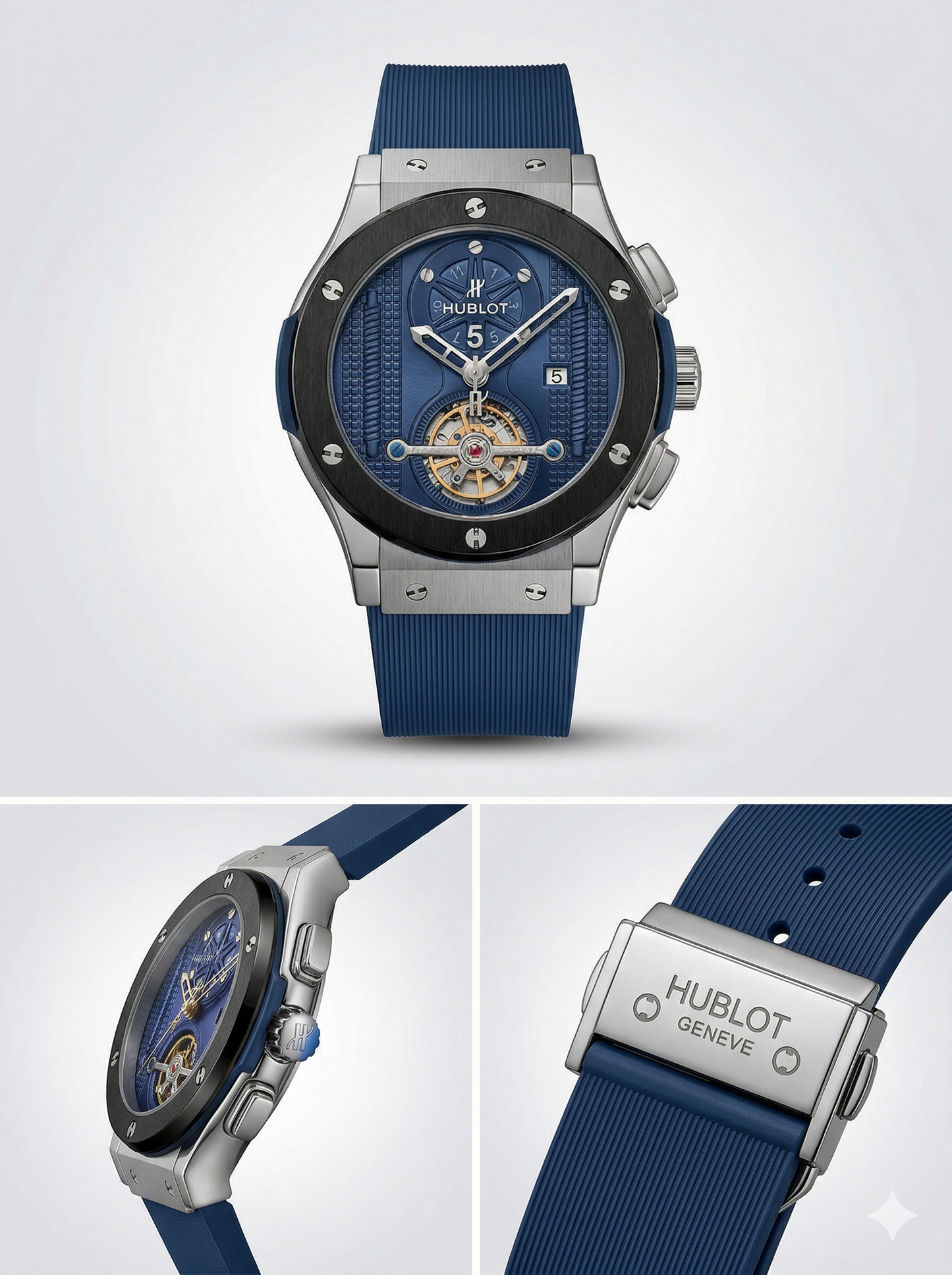 Midnight Carbon Open-Heart Fusion Watch