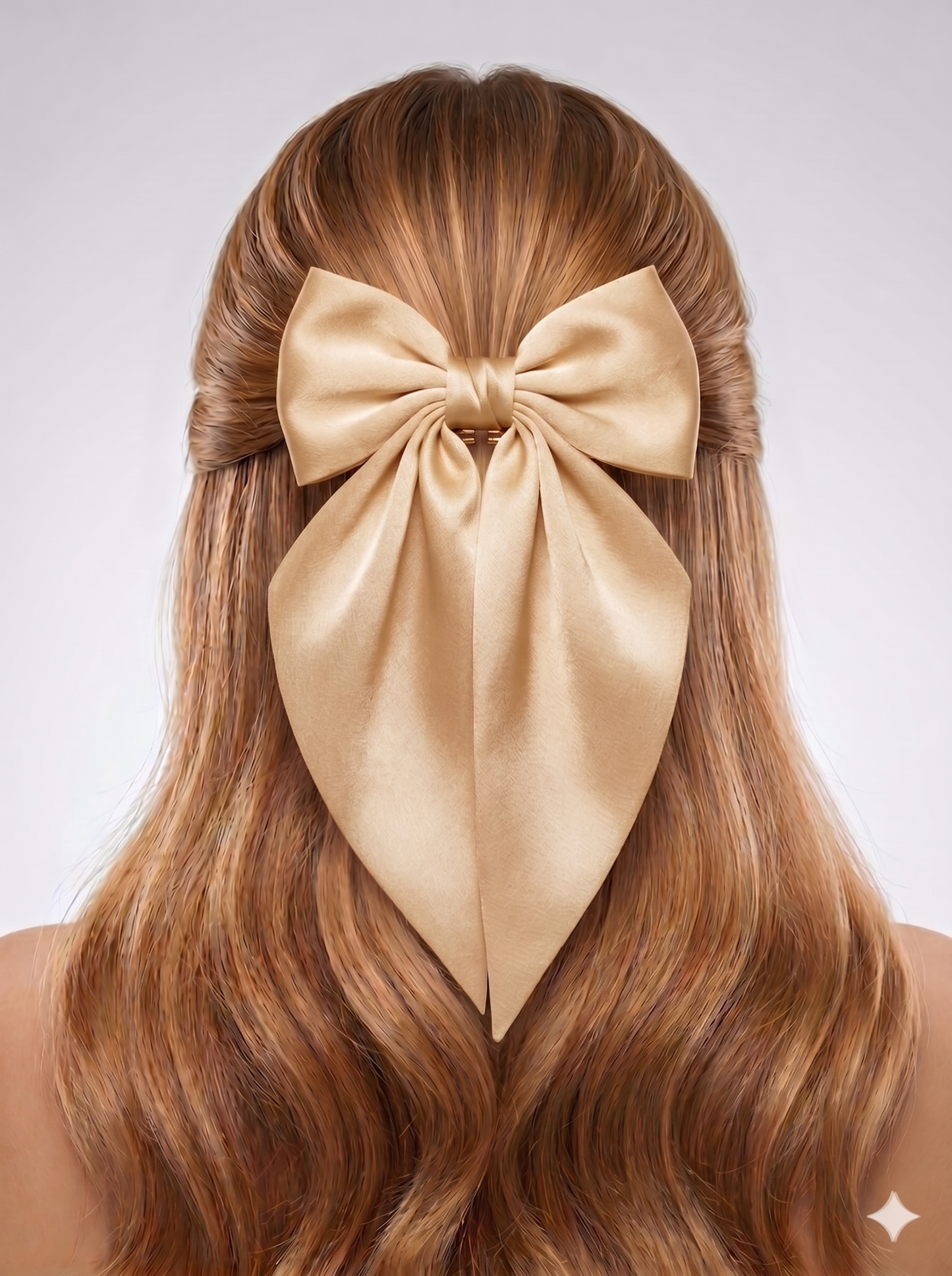 Grace Satin Tail Bow Clip