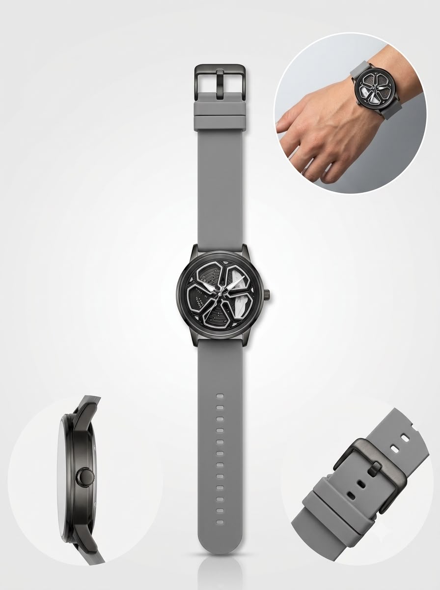 Performance Rimline Sport Watch – 360° Rotating Wheel Dial