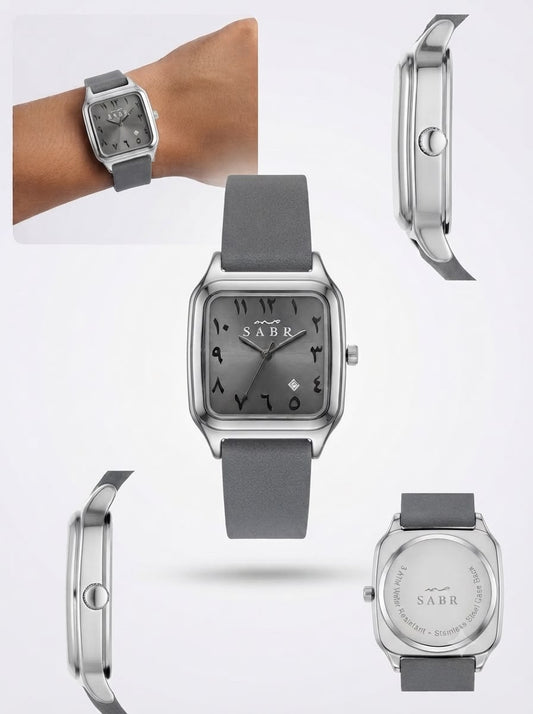 Square Arabic Dial Minimalist Watch – Sleek Matte Finish