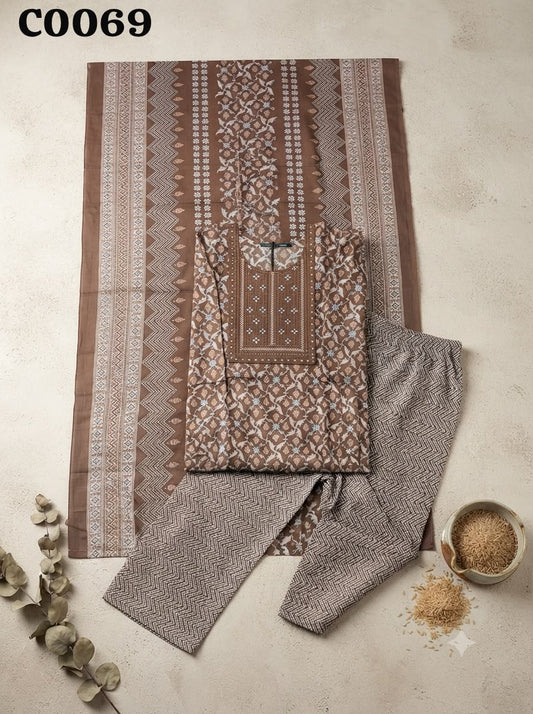 Semi cotton salwar suit C0069
