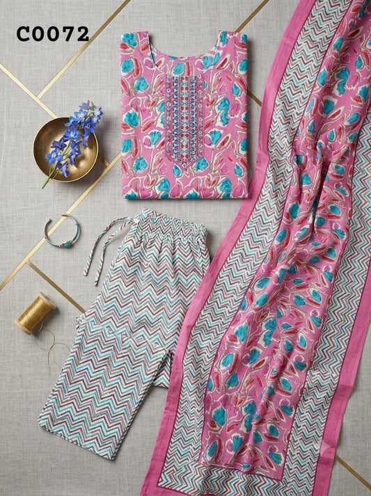 Semi cotton salwar suit C0072