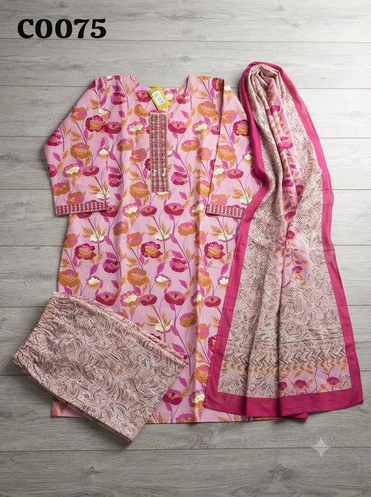 Semi cotton salwar suit C0075