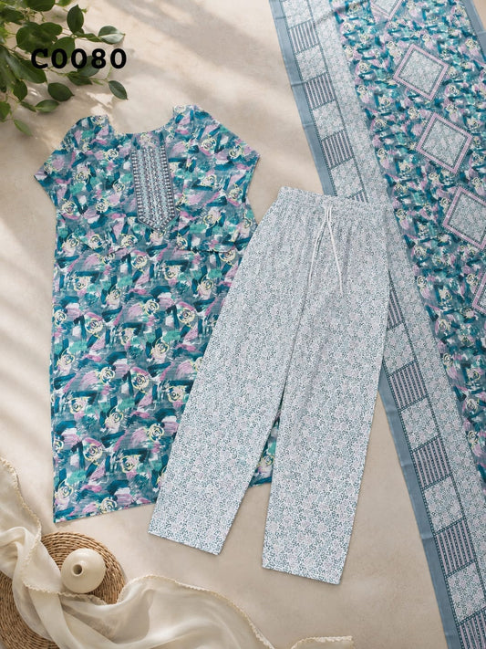 Semi cotton salwar suit C0080