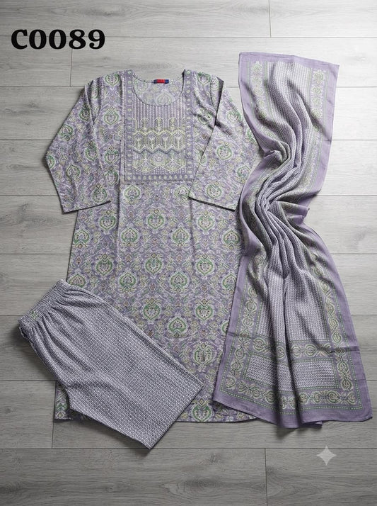Semi cotton salwar suit C0089