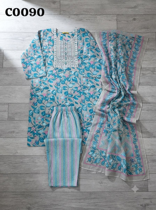 Semi cotton salwar suit C0090