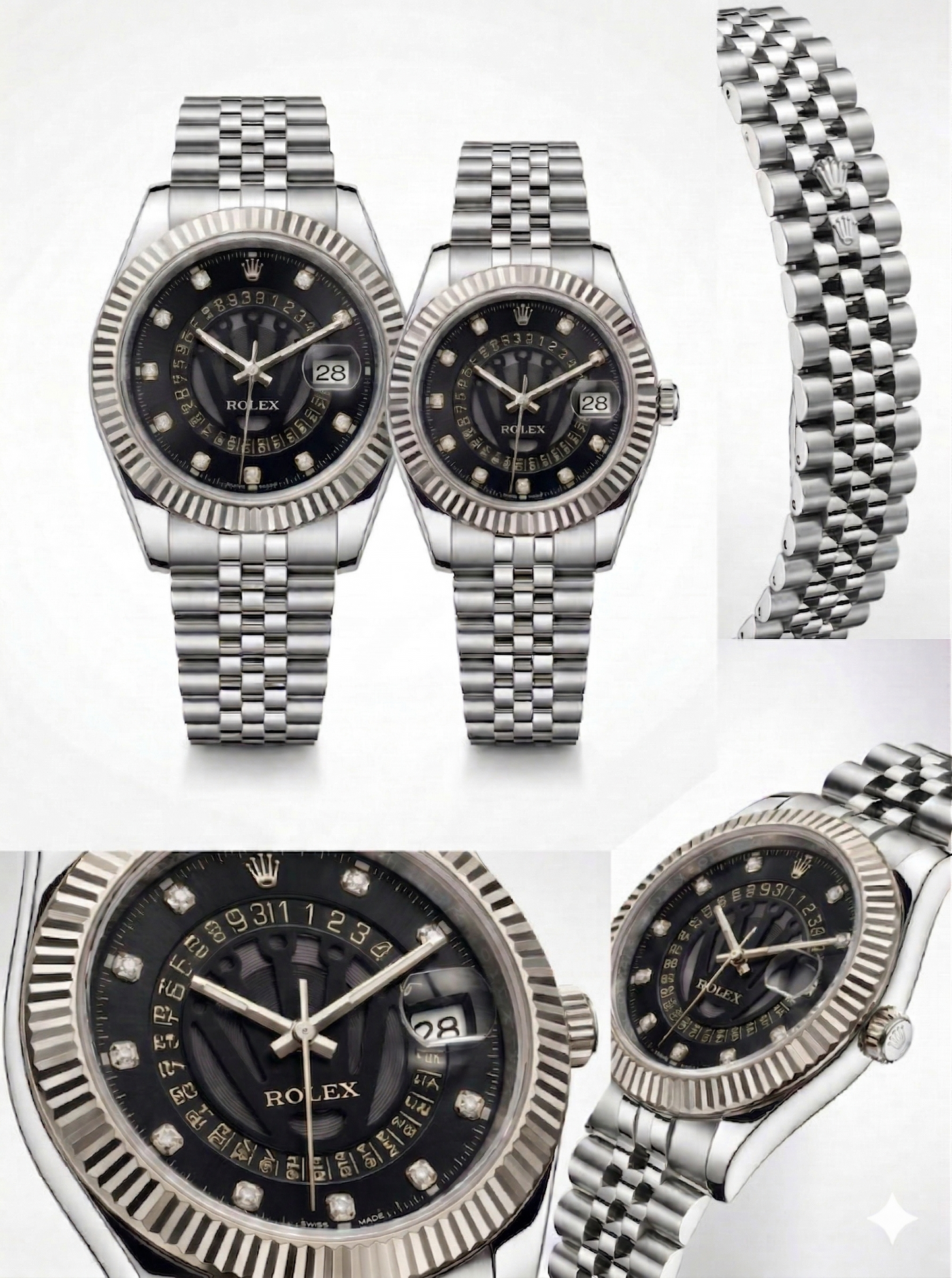 Olive President – Fluted Bezel Executive Watch