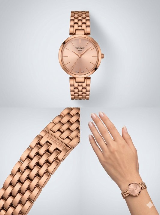 Blush Satin Elite – Rose Gold Minimalist Watch