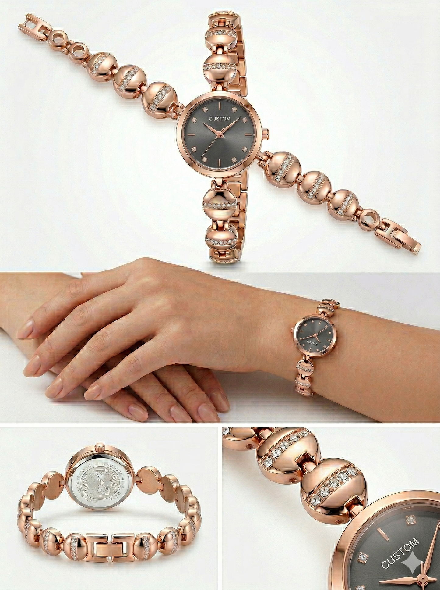 Celestial Orb Rose Gold Jewelry Watch