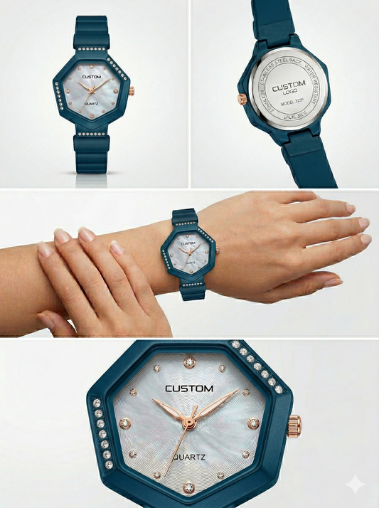 Custom Hexa-Luxe Mother of Pearl Watch