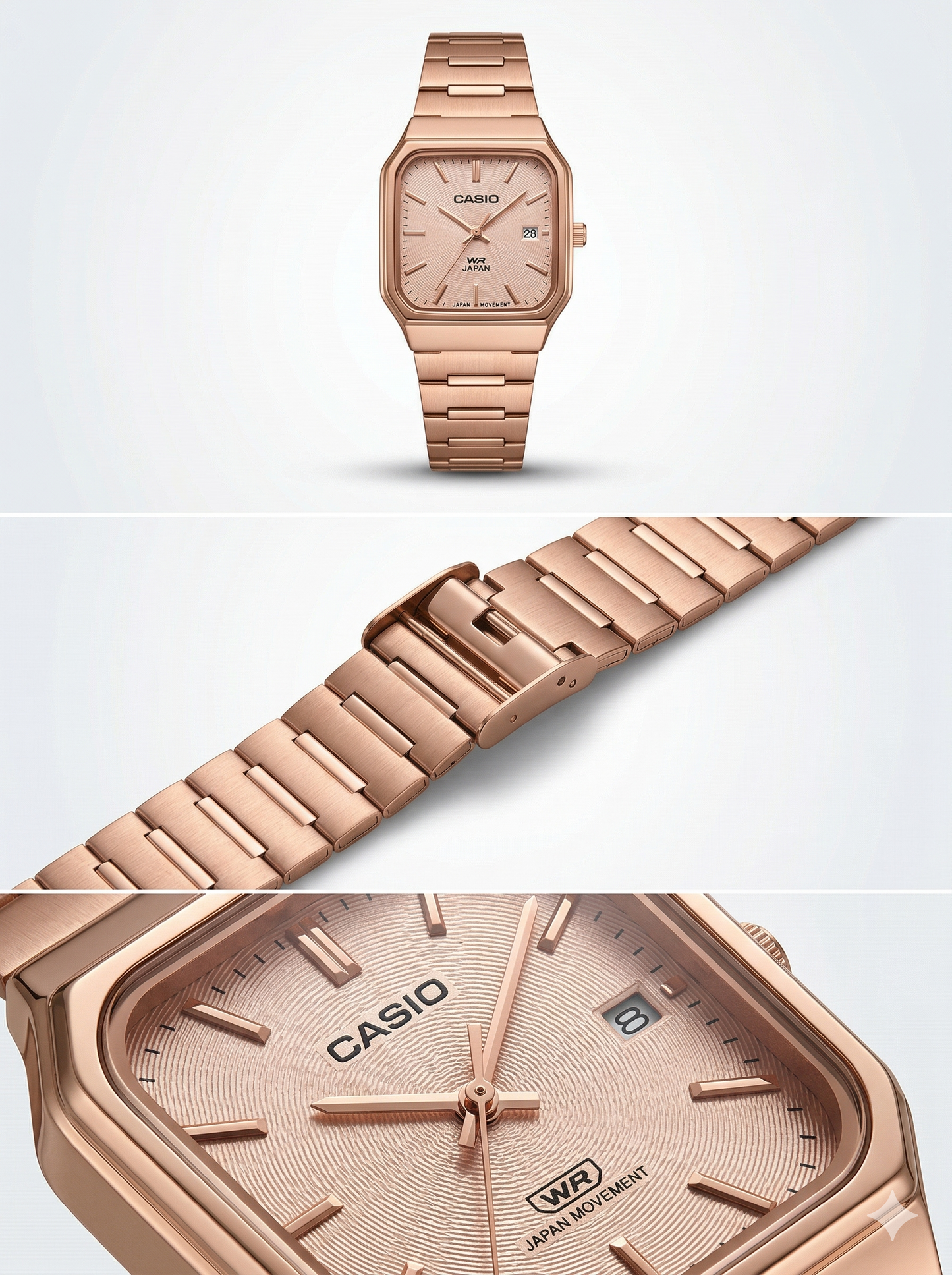 Rose Gold Geometric Minimalist Watch