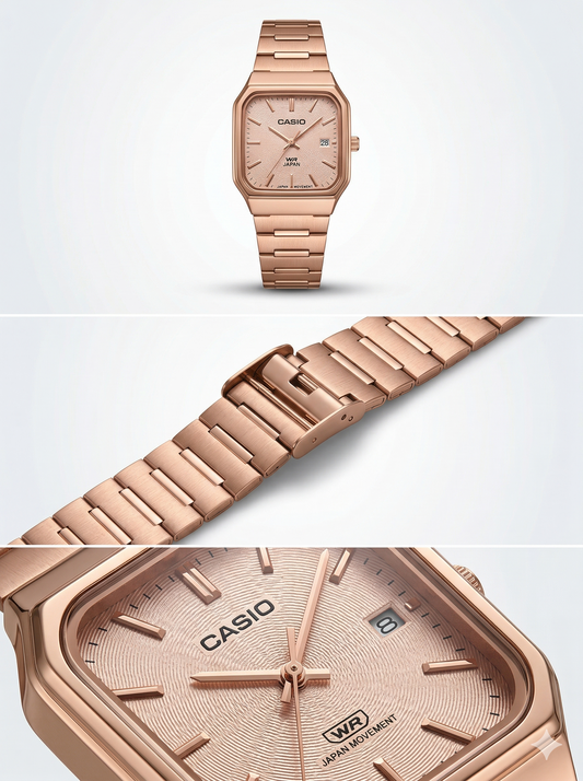 Rose Gold Geometric Minimalist Watch