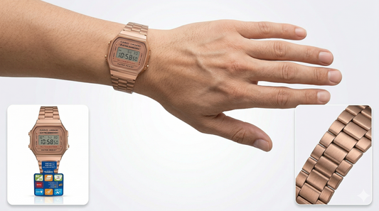 Retro Icon – Rose Gold Digital Heritage Unisex Watch