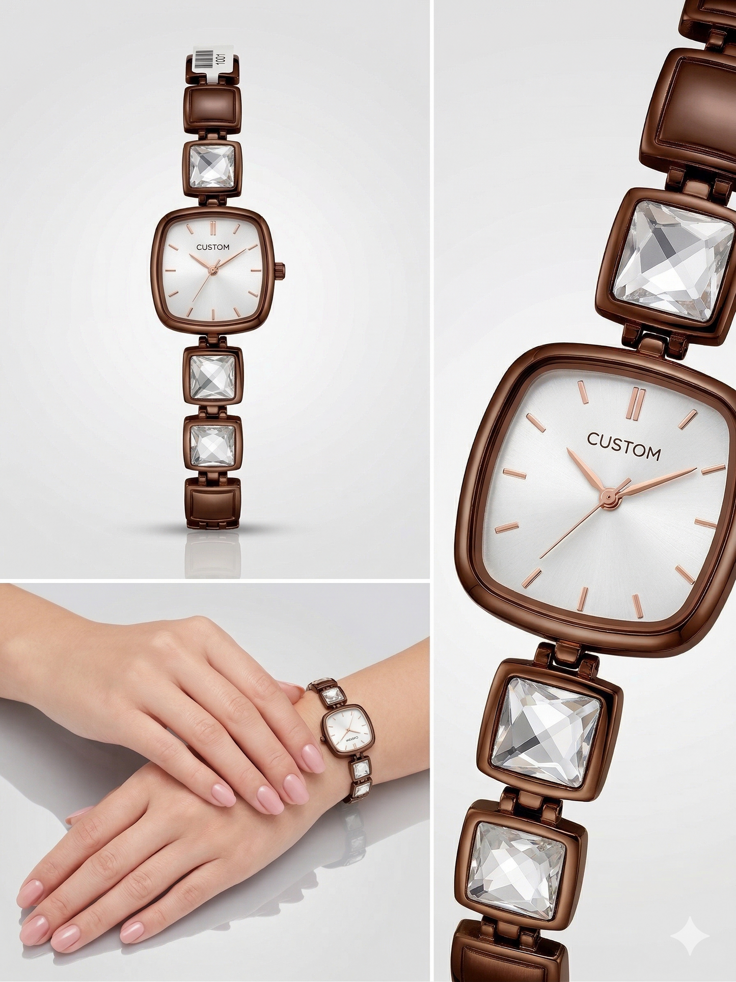 Custom Crystal Bracelet Watch