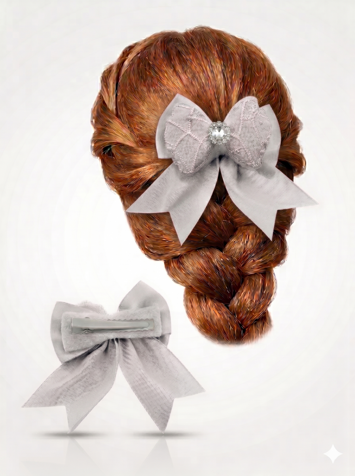 Pastel Luxe Bow Hair Clips (Set of 2)