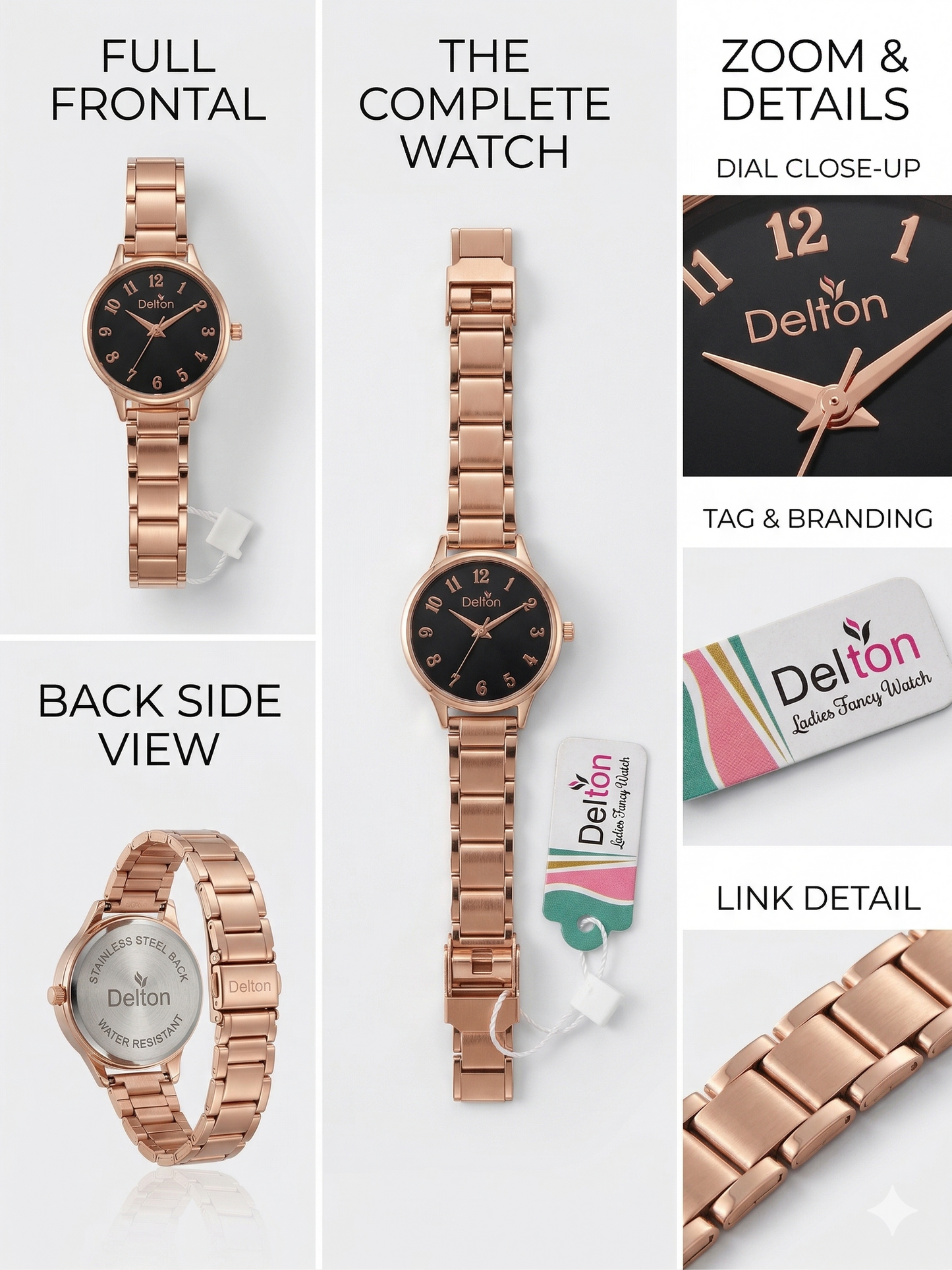 Delton Rose Gold Elegance Slim Watch
