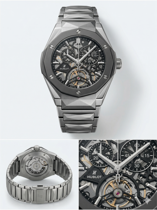 Titanium Stealth Skeleton – Geometric Industrial Watch