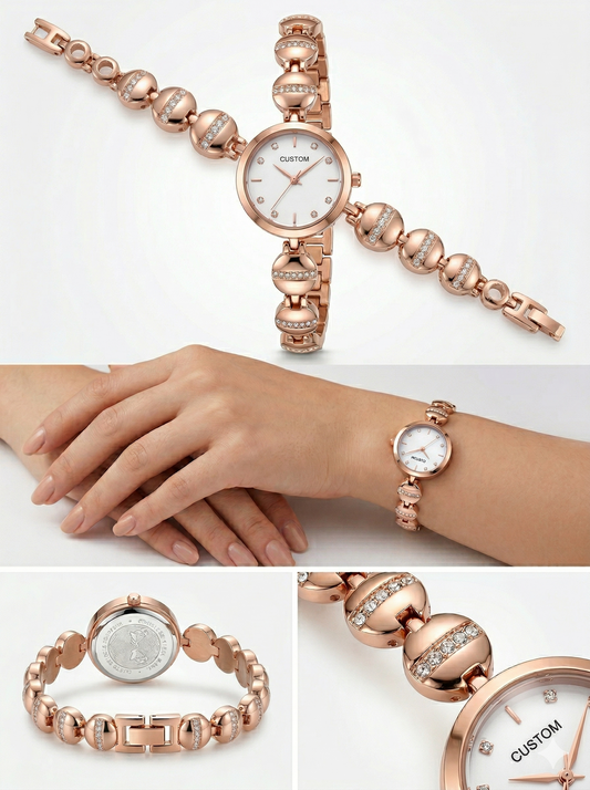 Celestial Orb Rose Gold Jewelry Watch