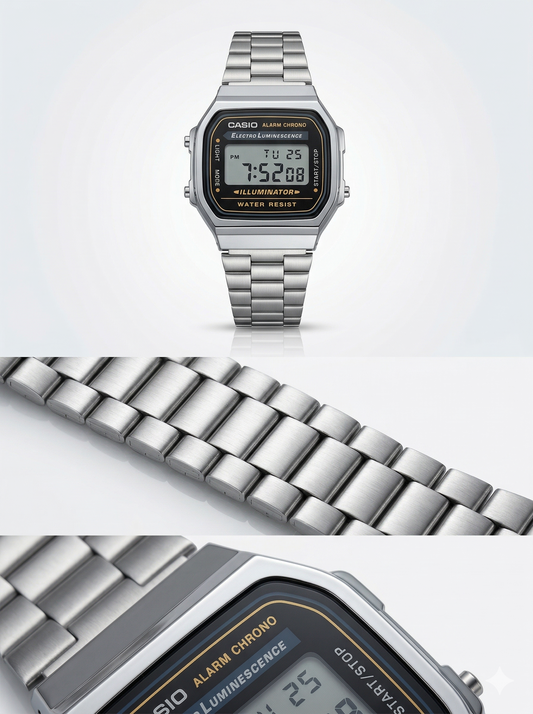 Retro Heritage – Silver Digital Illuminator Watch