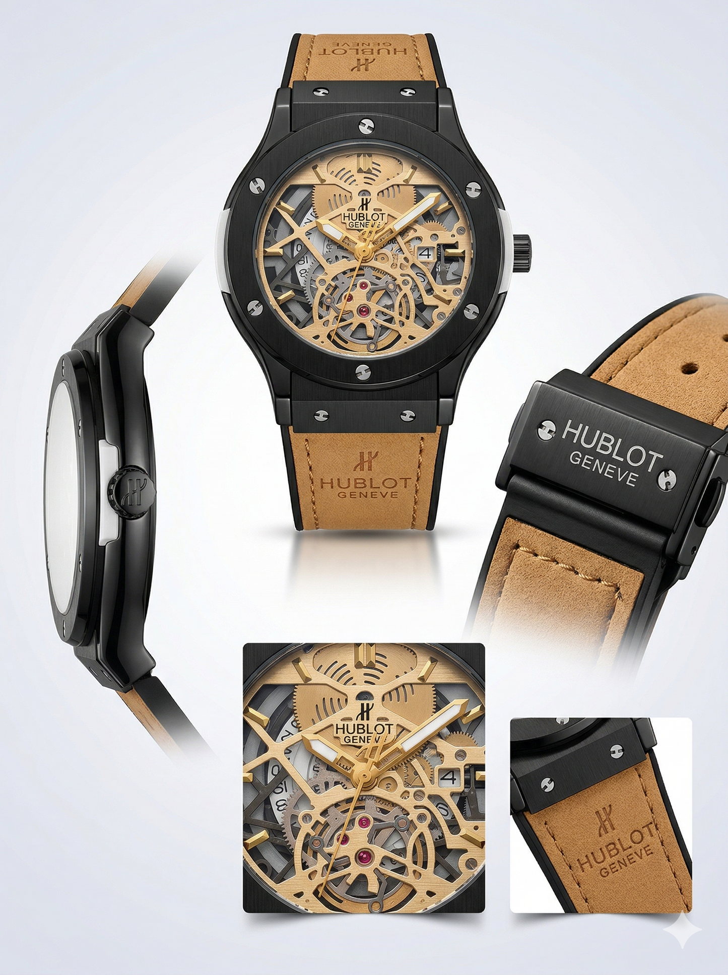 Shadow-Frame Skeleton Executive Watch