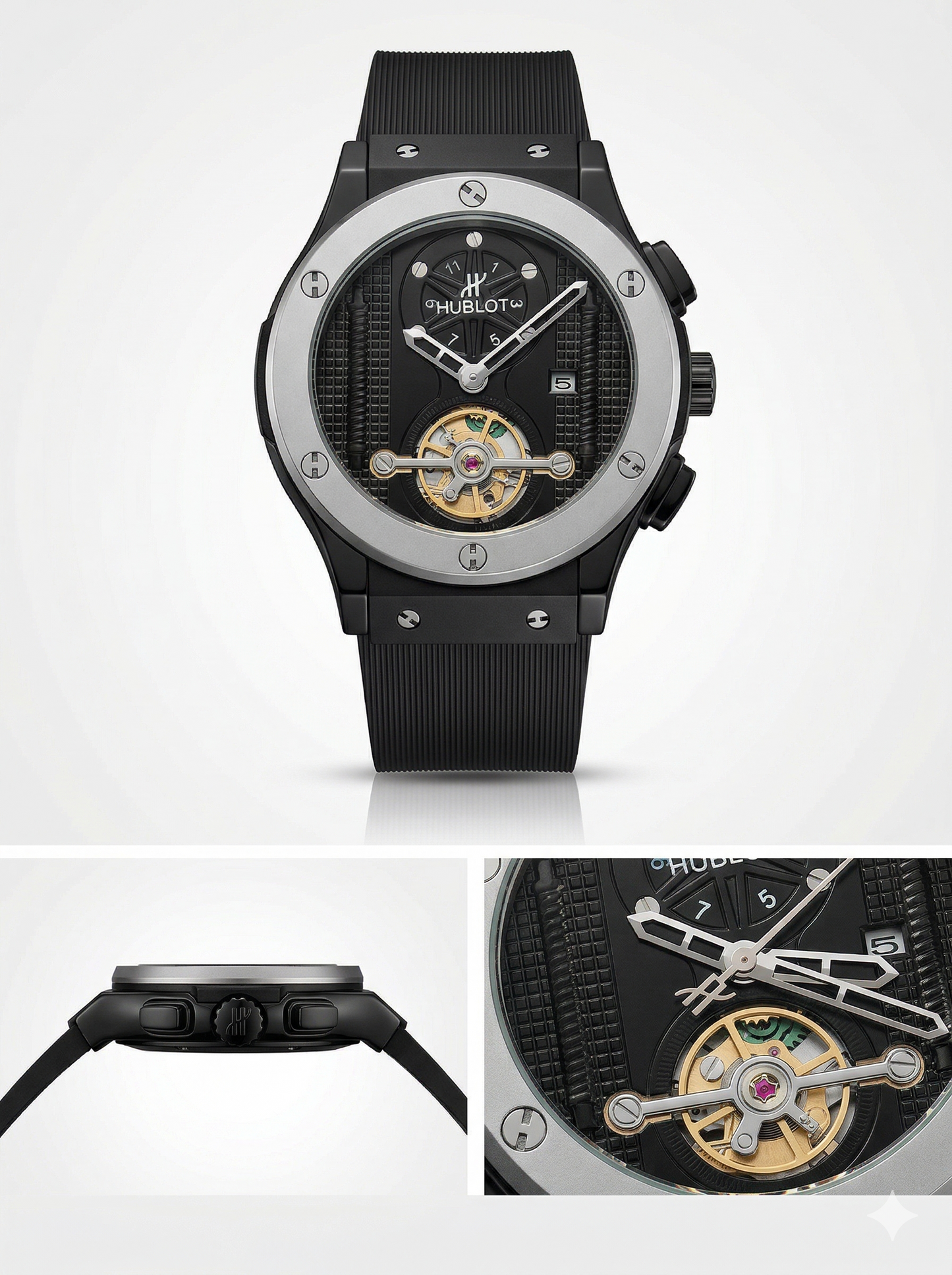 Midnight Carbon Open-Heart Fusion Watch