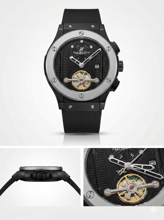 Midnight Carbon Open-Heart Fusion Watch