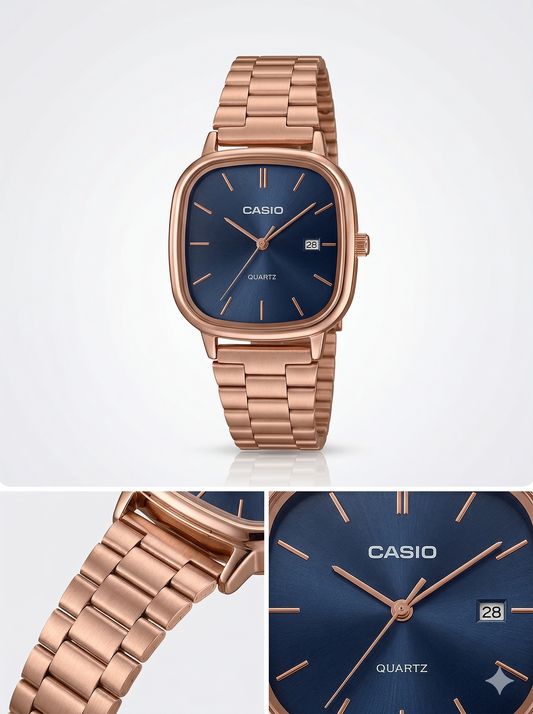 Midnight Executive – Rose Gold Cushion Case Watch