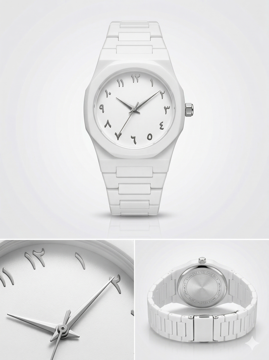 Alabaster White Arabic Dial Heritage Watch