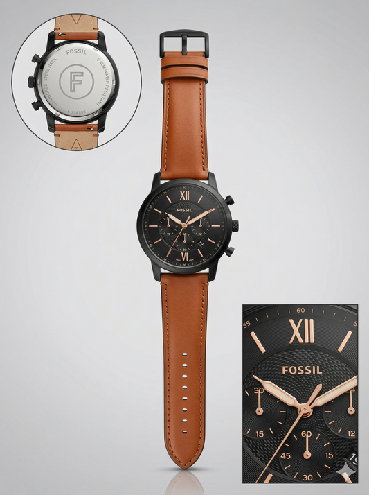 Urban Chronograph Style Watch – Tan Heritage Leather Strap