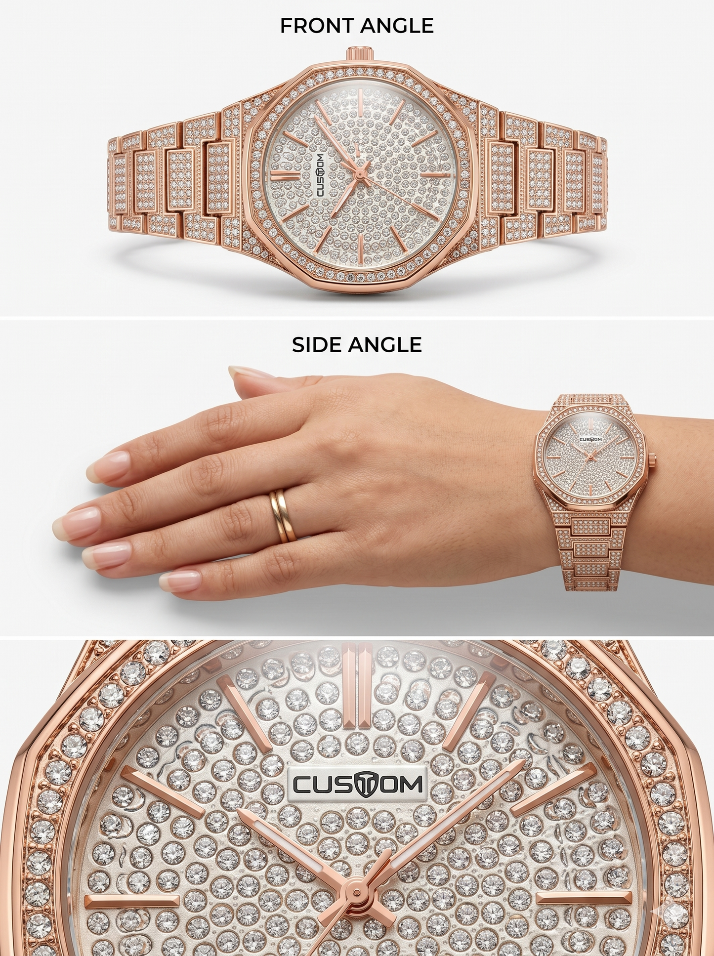 Custom Octo Diamond & Rose Gold Women's Watch