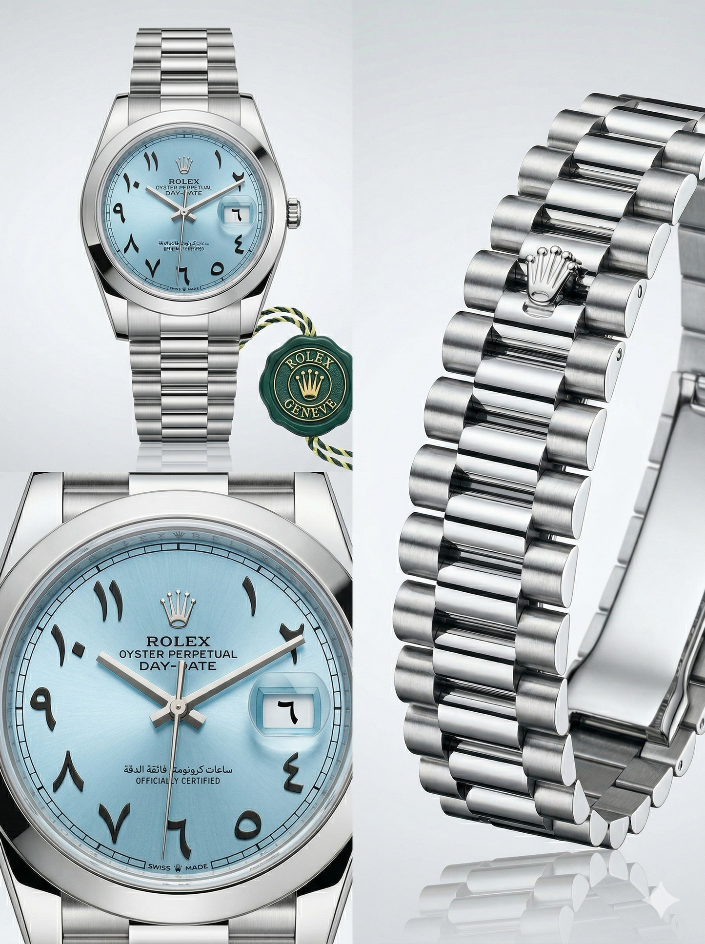 Olive President – Fluted Bezel Executive Watch