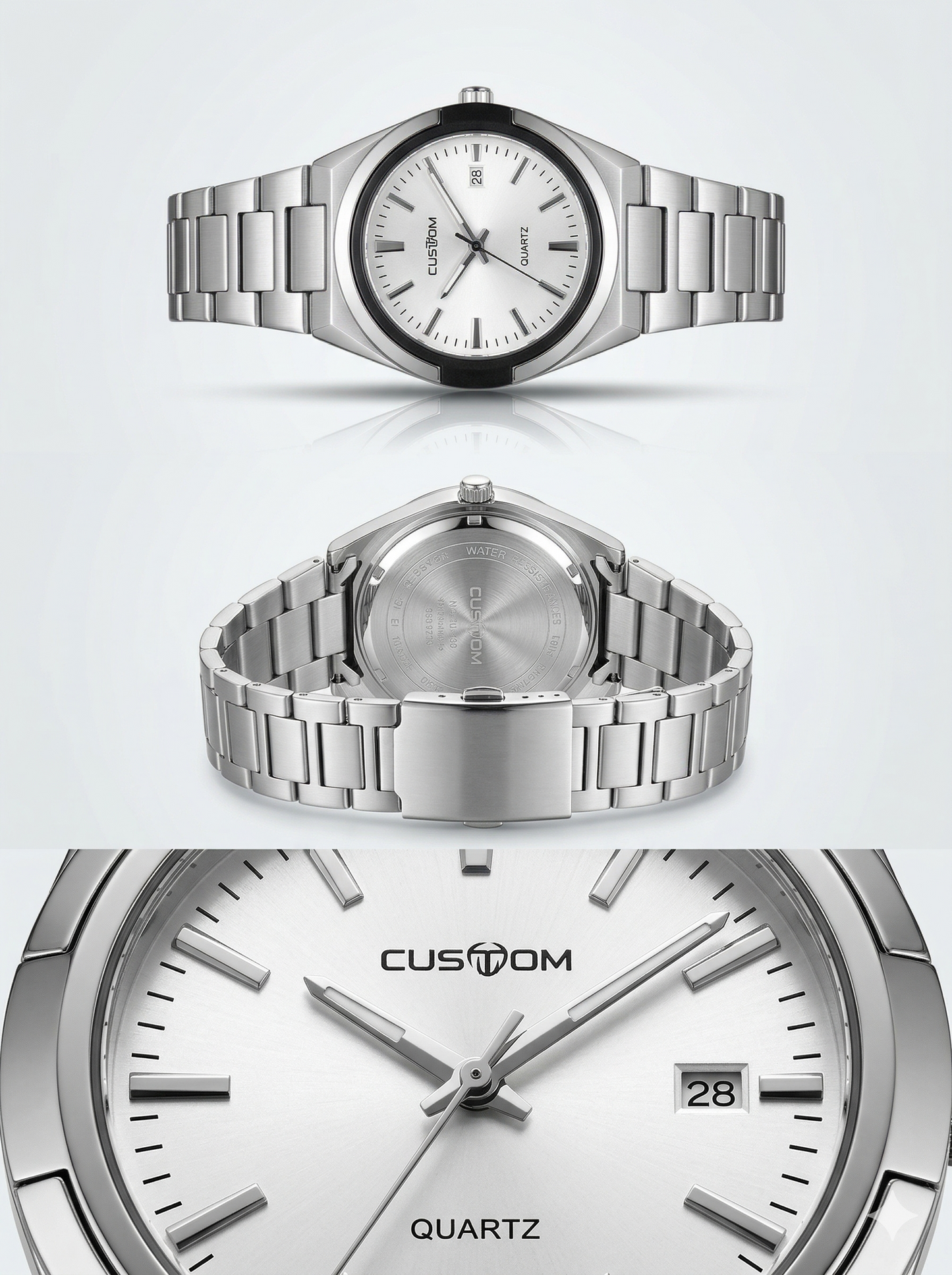 Custom Urban Steel – Brushed Silver Watch