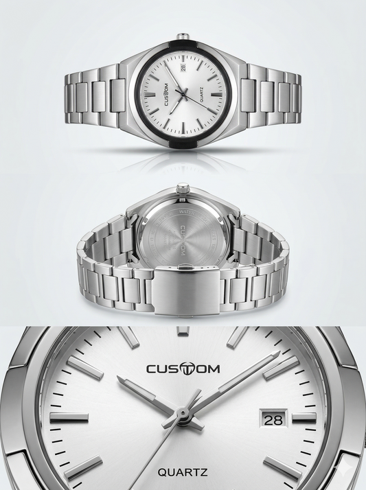 Custom Urban Steel – Brushed Silver Watch