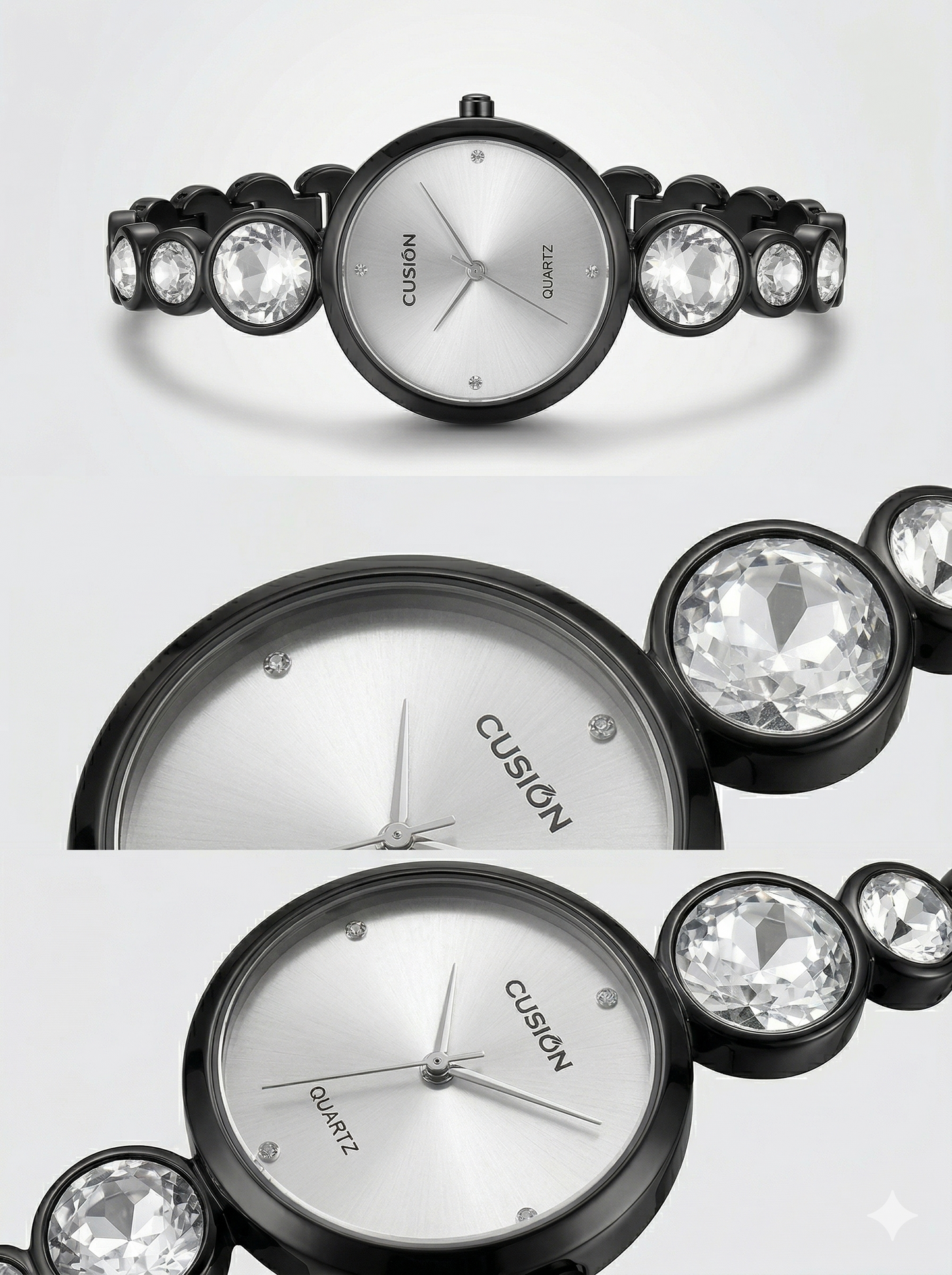 Custom Ethereal Crystal Bezel Jewelry Watch