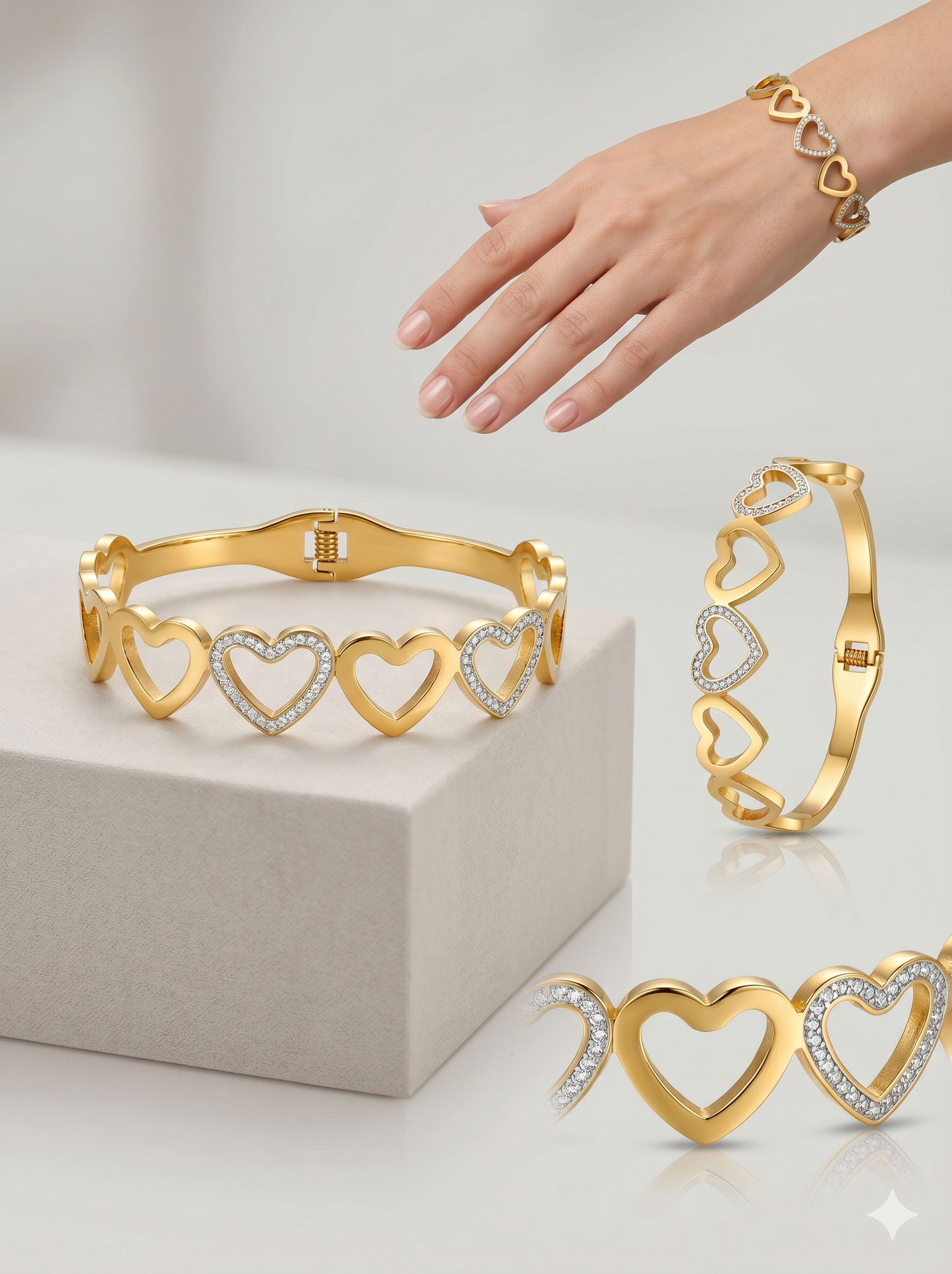 Korean Heart Aura Bangle