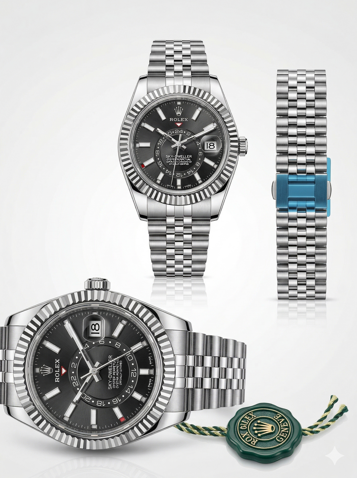 Olive President – Fluted Bezel Executive Watch