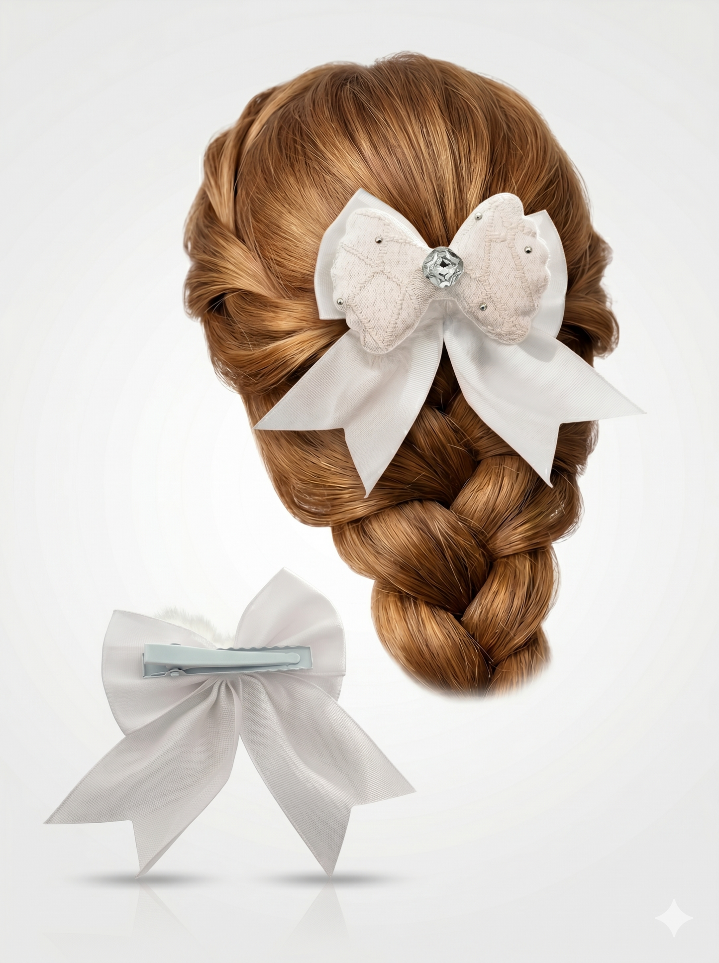Pastel Luxe Bow Hair Clips (Set of 2)