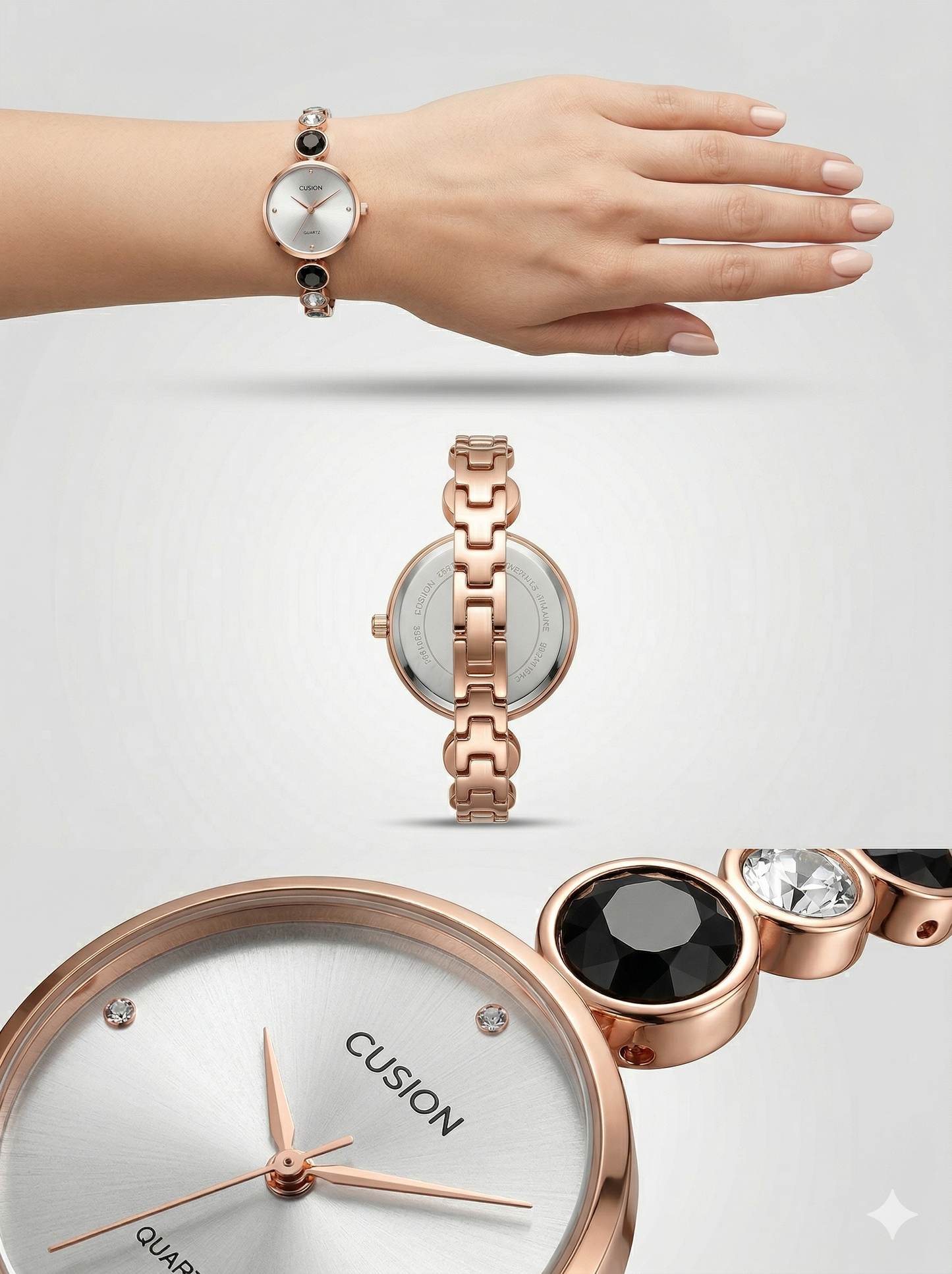 Custom Ethereal Crystal Bezel Jewelry Watch