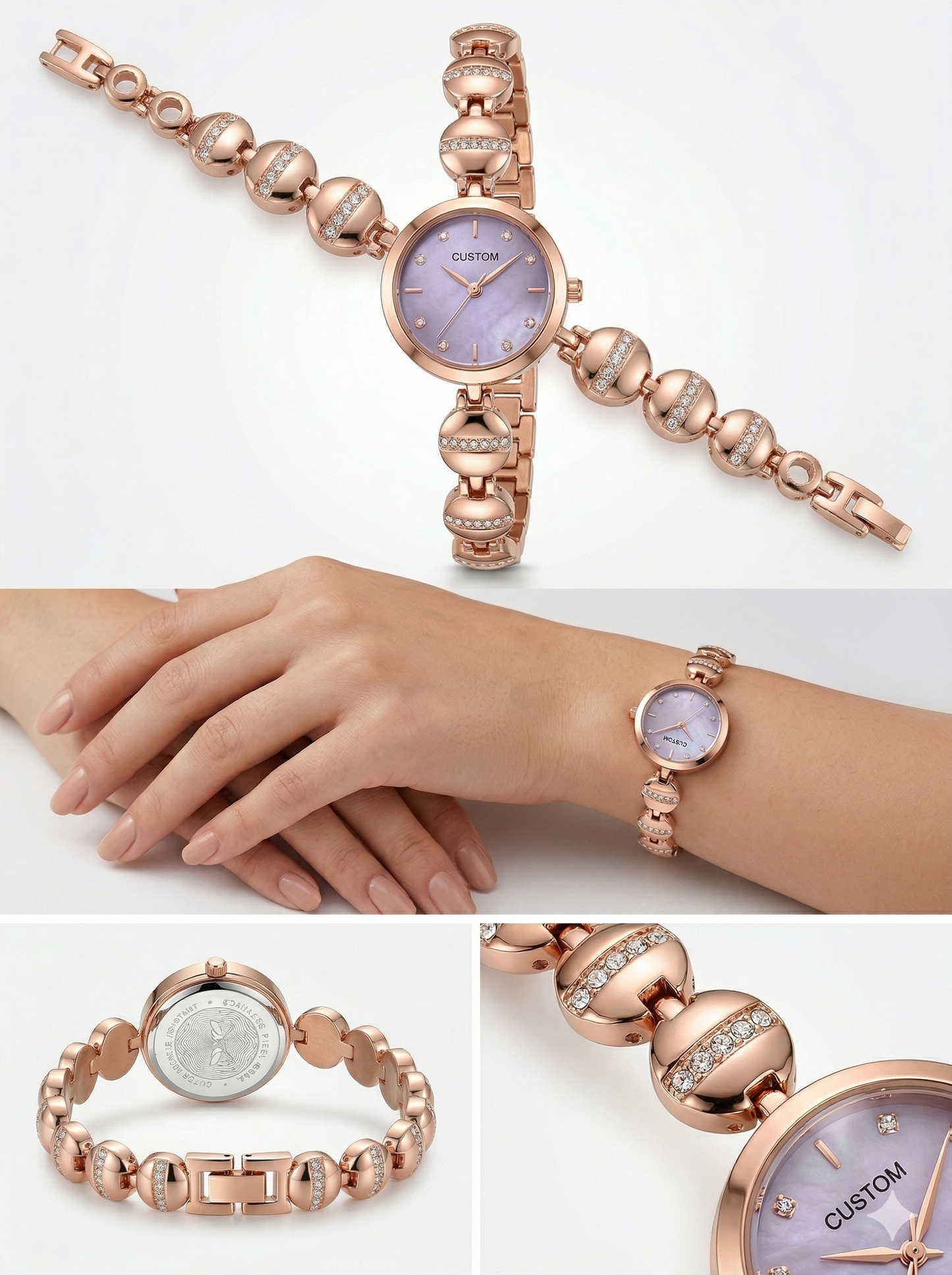 Celestial Orb Rose Gold Jewelry Watch