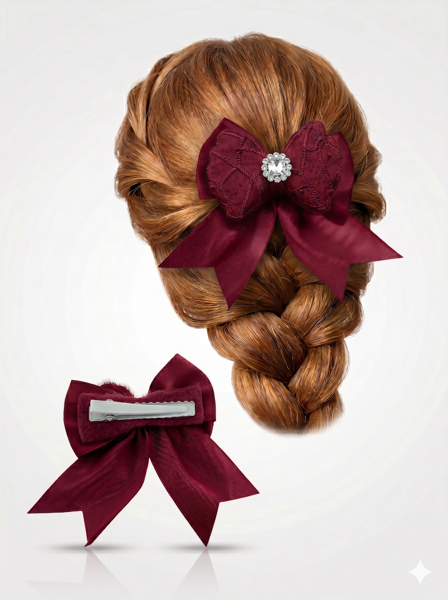 Pastel Luxe Bow Hair Clips (Set of 2)