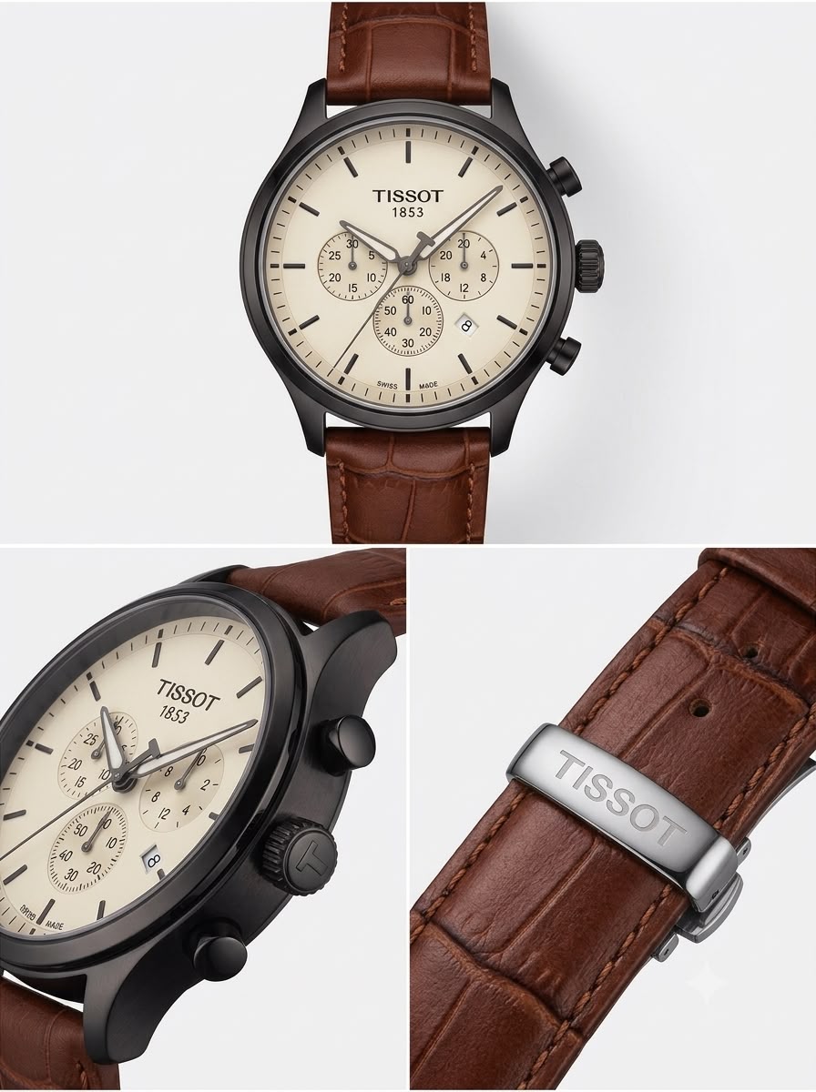 Classic Quartz Chronograph Leather Men's Watch