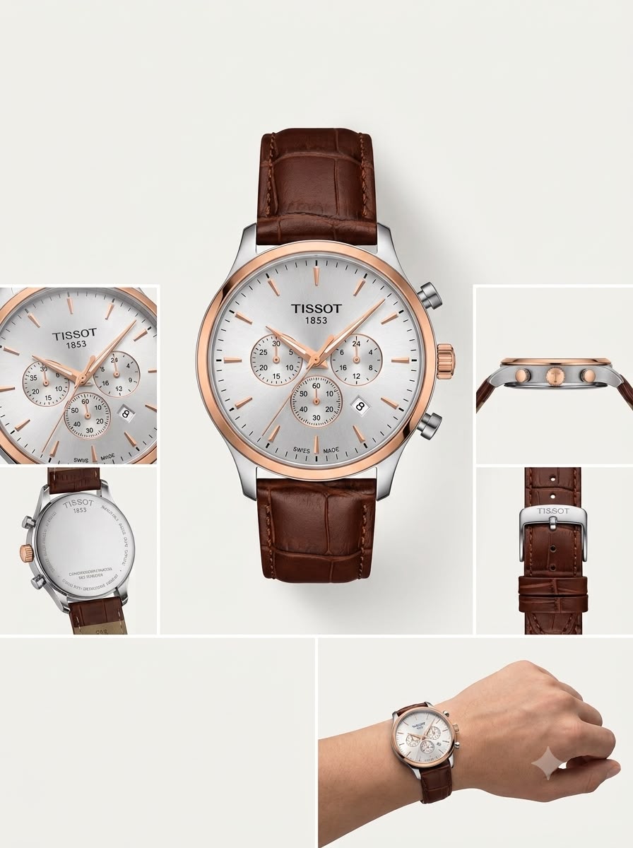 Classic Quartz Chronograph Leather Men's Watch