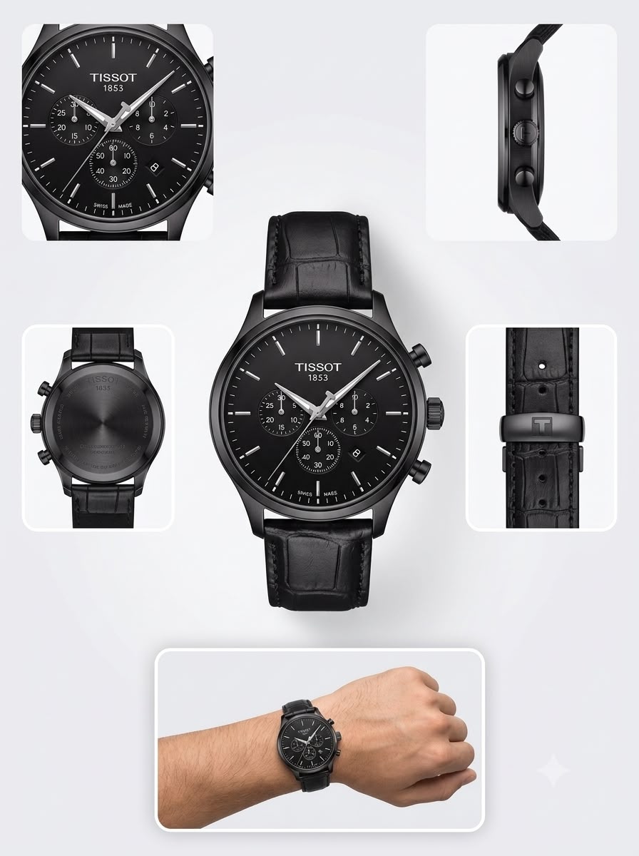 Classic Quartz Chronograph Leather Men's Watch