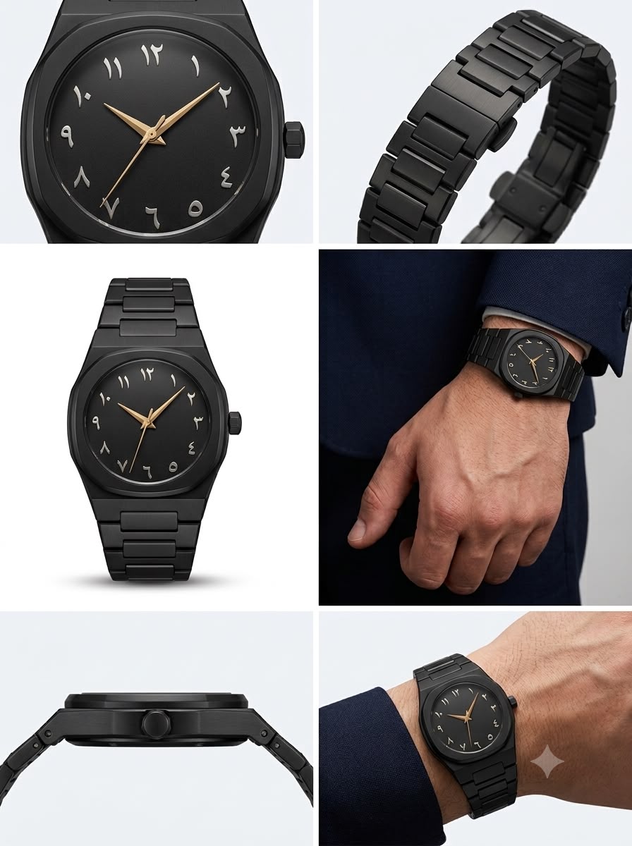 Junior Arabic Dial Minimalist Watch – Comfortable Matte Silicone Band