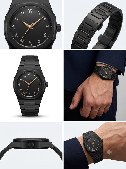 Junior Arabic Dial Minimalist Watch – Comfortable Matte Silicone Band