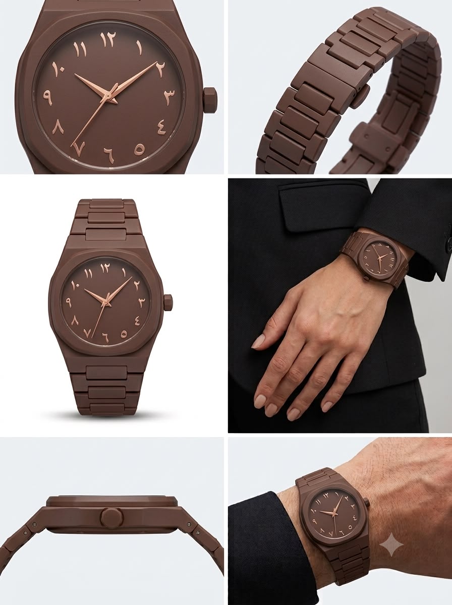 Junior Arabic Dial Minimalist Watch – Comfortable Matte Silicone Band
