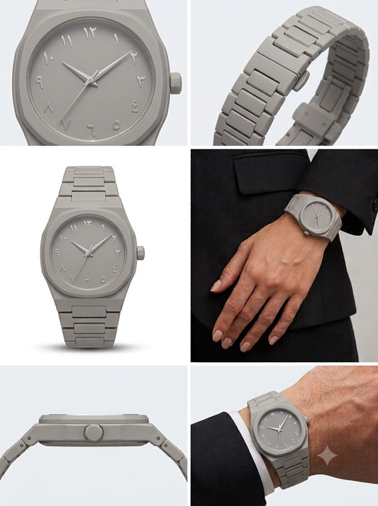 Junior Arabic Dial Minimalist Watch – Comfortable Matte Silicone Band